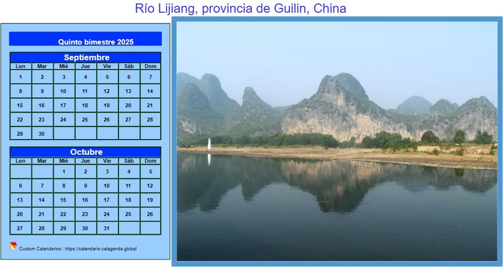 Calendario 2025 decorativo para imprimir, bimestral, formato apaisado, con foto a la derecha Calendario 2025 decorativo para imprimir, bimestral, formato apaisado, con foto a la derecha