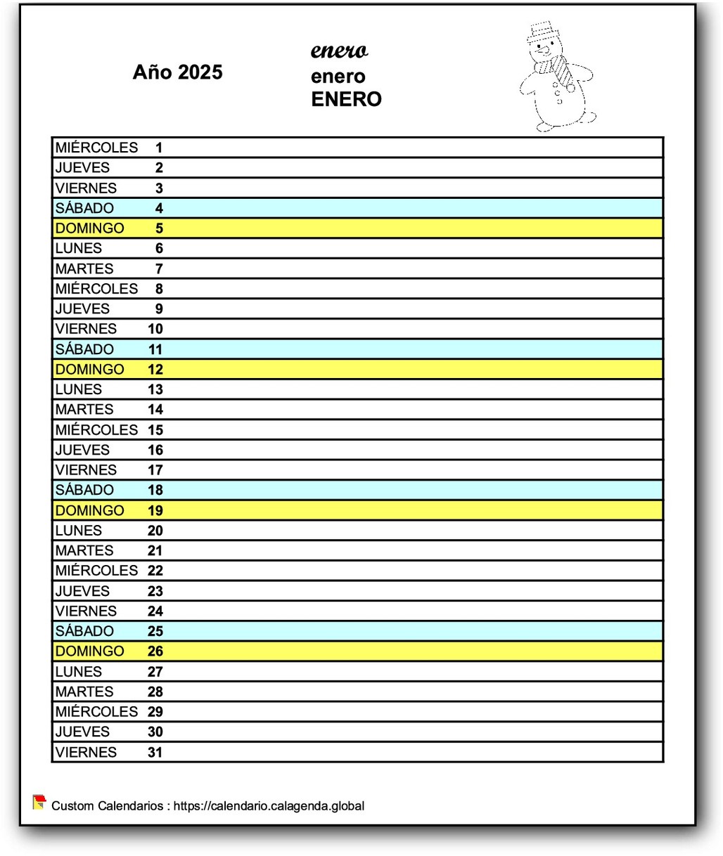 Calendario mensual 2025 agenda escolar escuela primaria Calendario mensual 2025 agenda escolar escuela primaria