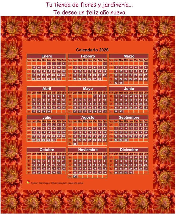 Calendario anual 2026 para imprimir, 3 columnas, 4 líneas Calendario anual 2026 para imprimir, 3 columnas, 4 líneas