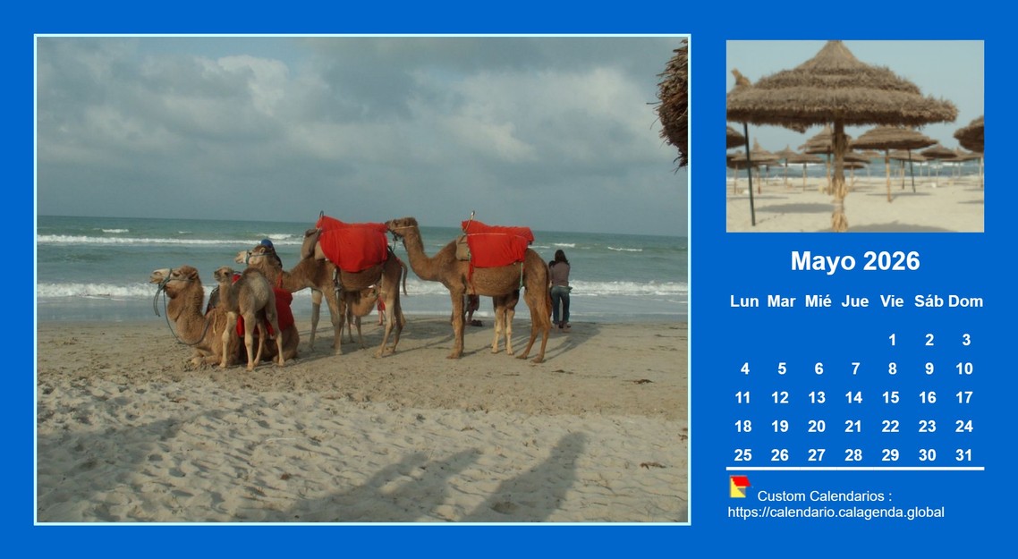 Calendario mensual 2026 con dos fotos Calendario mensual 2026 con dos fotos