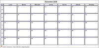 Calendario diciembre 2026