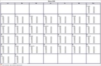 Agenda mensual con horarios