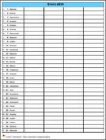 Calendarionmensual planificación