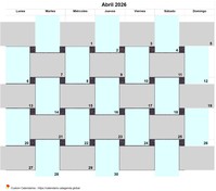 Calendario diario estilo bala de papel trenzado