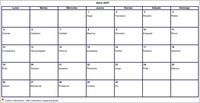 Calendario abril 2027 formato en blanco apaisado Calendario abril 2027 formato en blanco apaisado