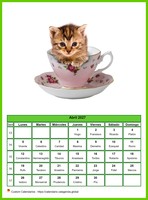 Calendario abril 2027 de la serie 'gatos'