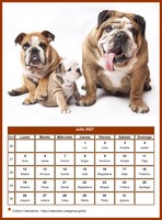 Calendario mensual de la serie 'perros' Calendario mensual de la serie 'perros'