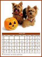 Calendario mensual de la serie 'perros'