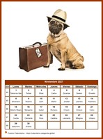 Calendario mensual de la serie 'perros'