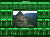 Calendario de fotos verde 2027 Calendario de fotos verde 2027