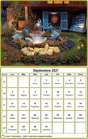 Calendario octubre 2027  con foto en la parte superior