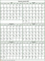 Calendario 2027 semestral formato vertical