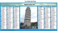 Calendario *annee?* bianual con foto central Calendario *annee?* bianual con foto central
