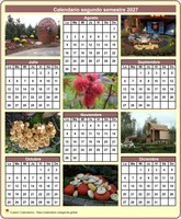 Calendario semestral 2027 con una foto diferente cada mes Calendario semestral 2027 con una foto diferente cada mes