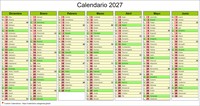 Calendario de siete meses 2027