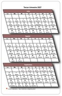 Calendario trimestral de estilo 3d 2027