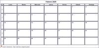 Calendario febrero 2008