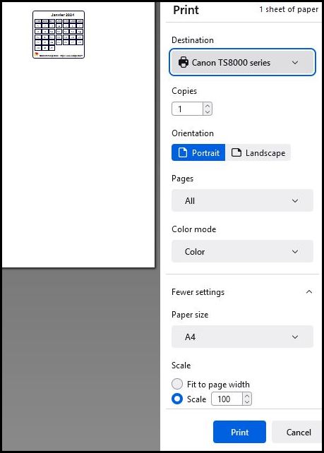 Printing with Microsoft Edge