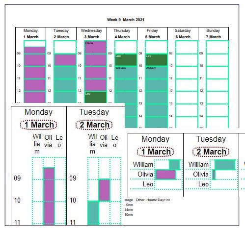 Planning calendar
