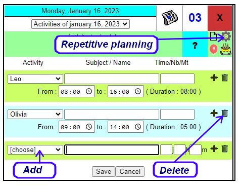 Chilminder input box